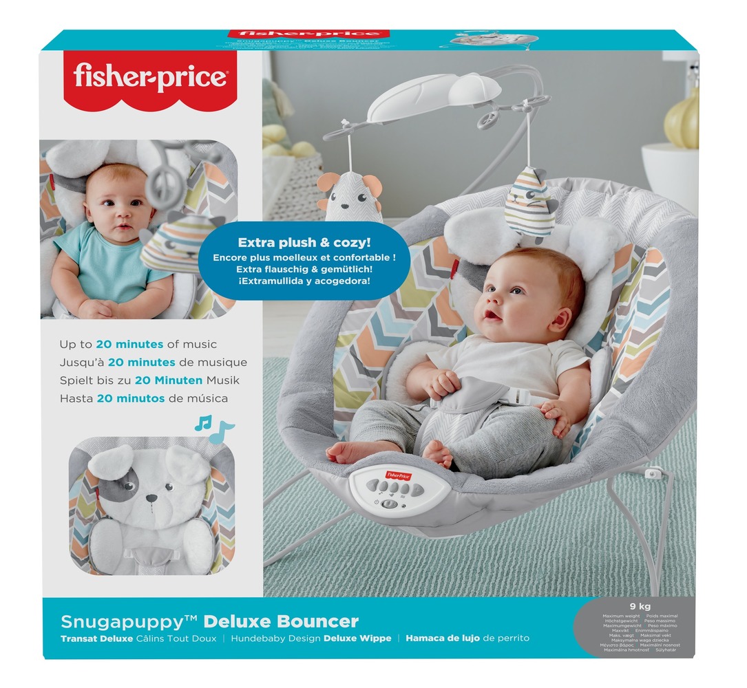 Массажное кресло Deluxe "Веселый щенок" Fisher-Price