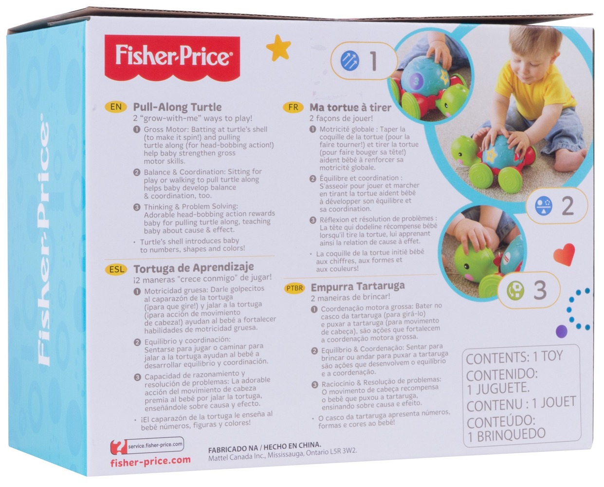 Каталка на веревке "Ученая черепашка" Fisher-Price