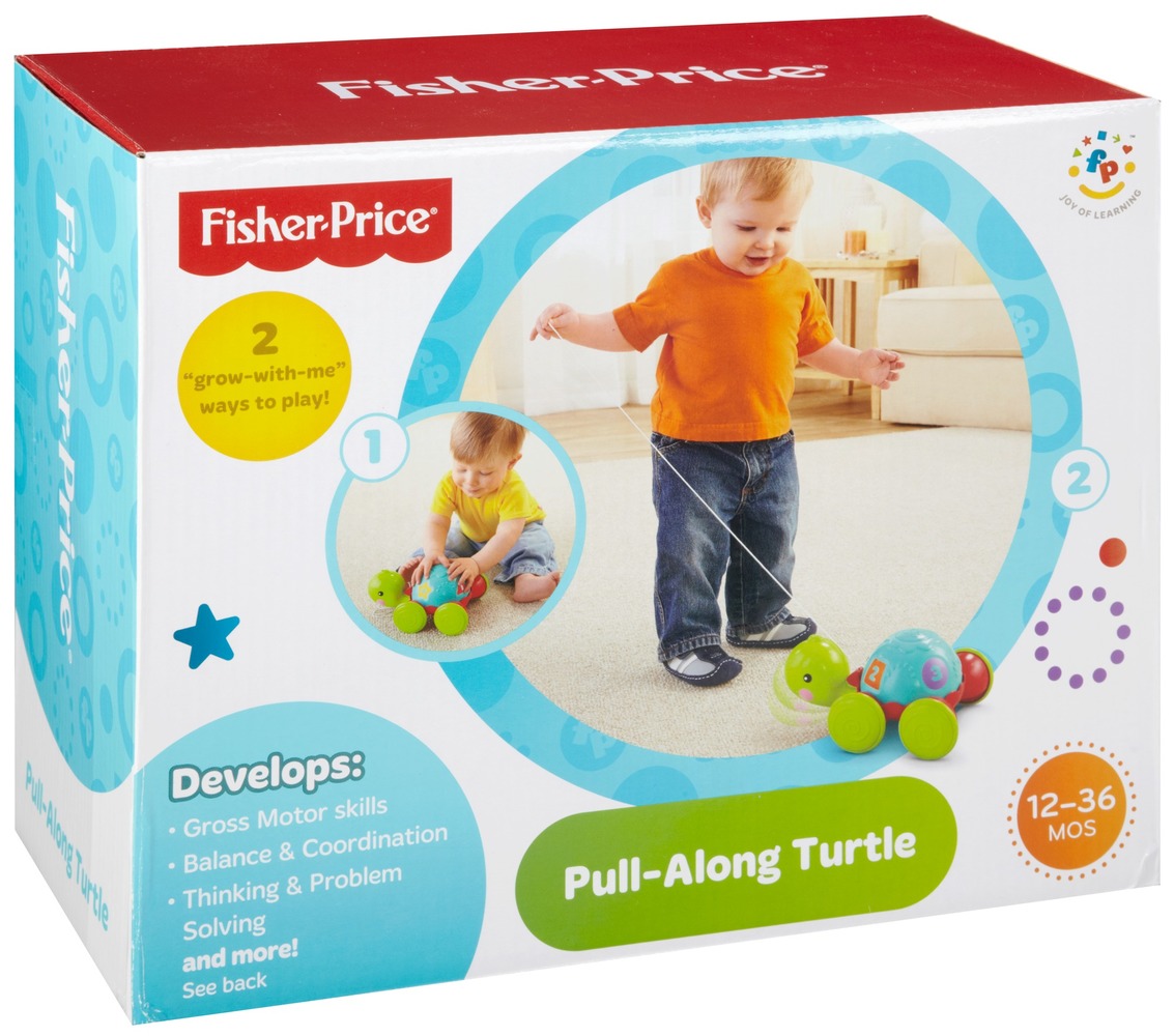 Каталка на веревке "Ученая черепашка" Fisher-Price