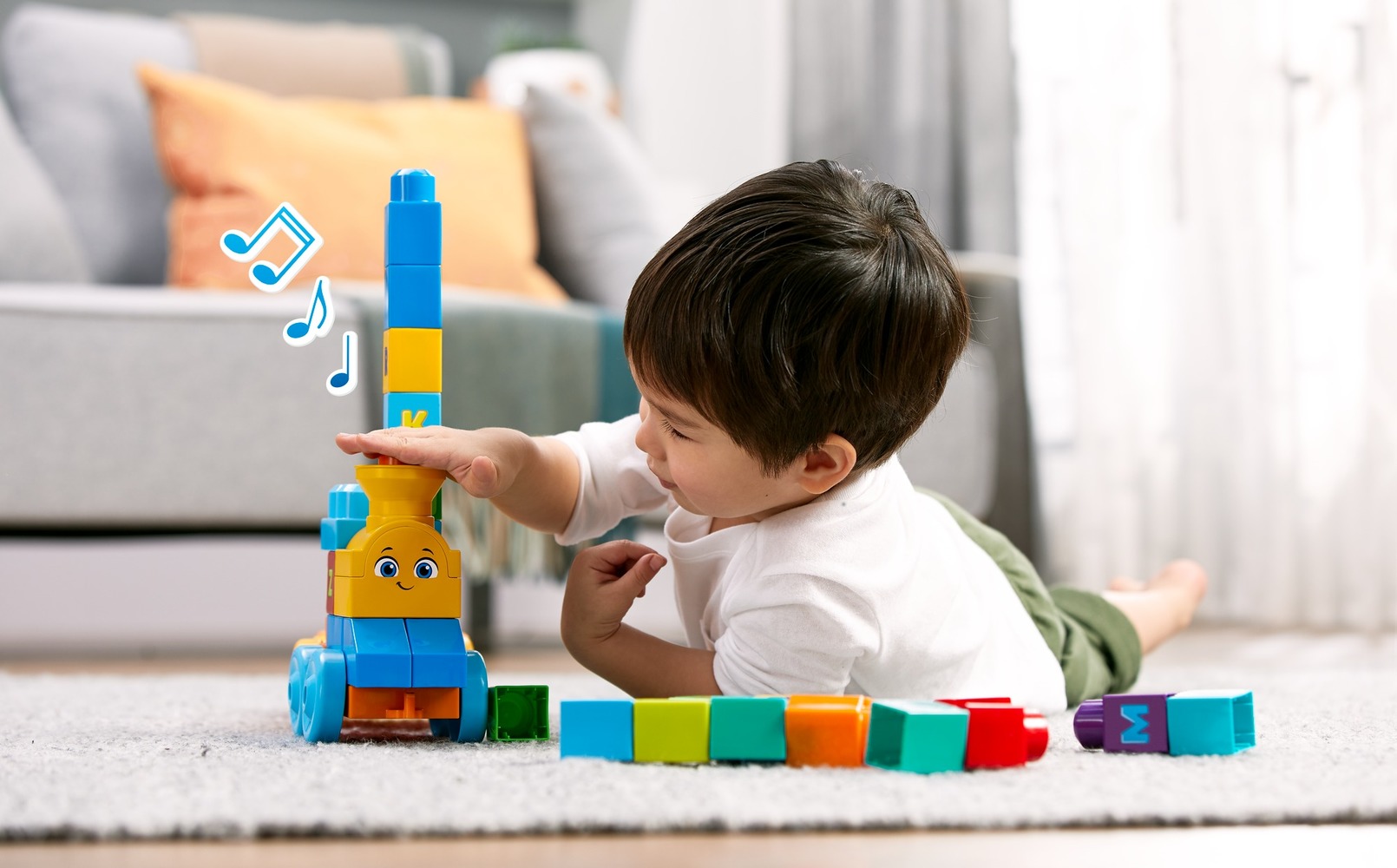 Конструктор "Музыкальный паровозик" Mega Bloks