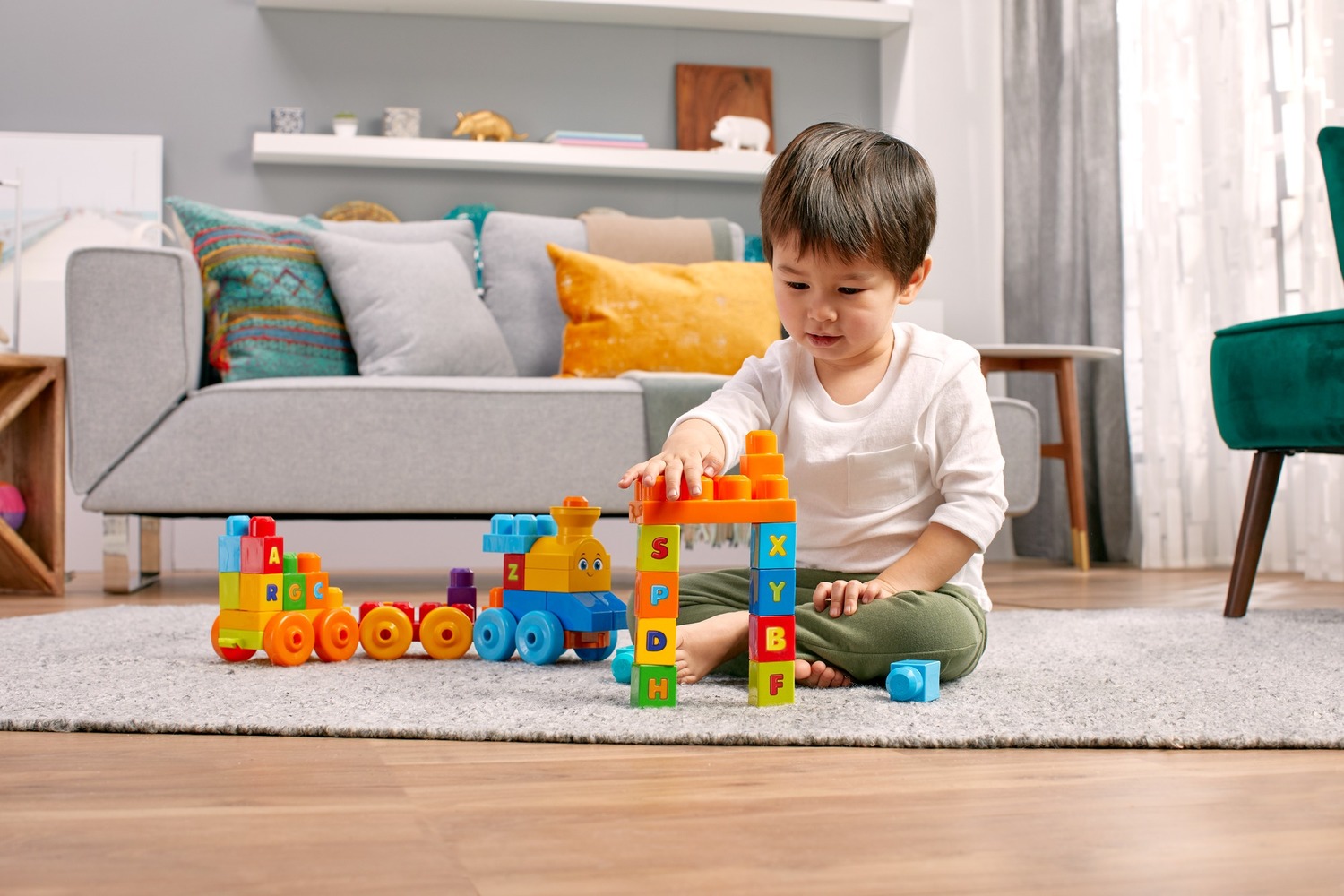 Конструктор "Музыкальный паровозик" Mega Bloks