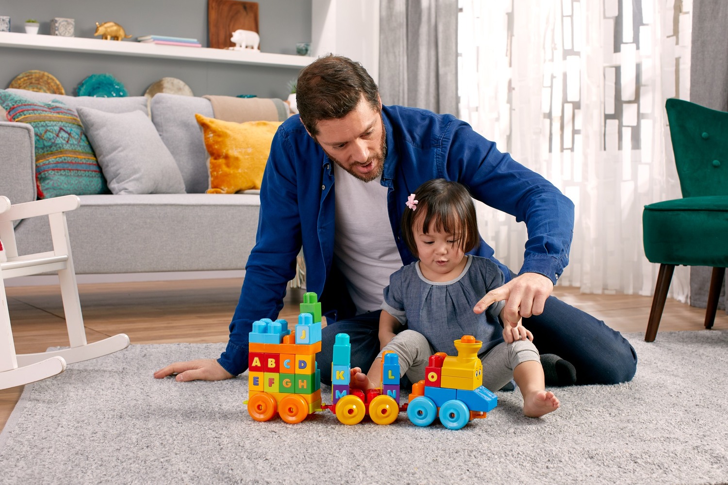 Конструктор "Музыкальный паровозик" Mega Bloks