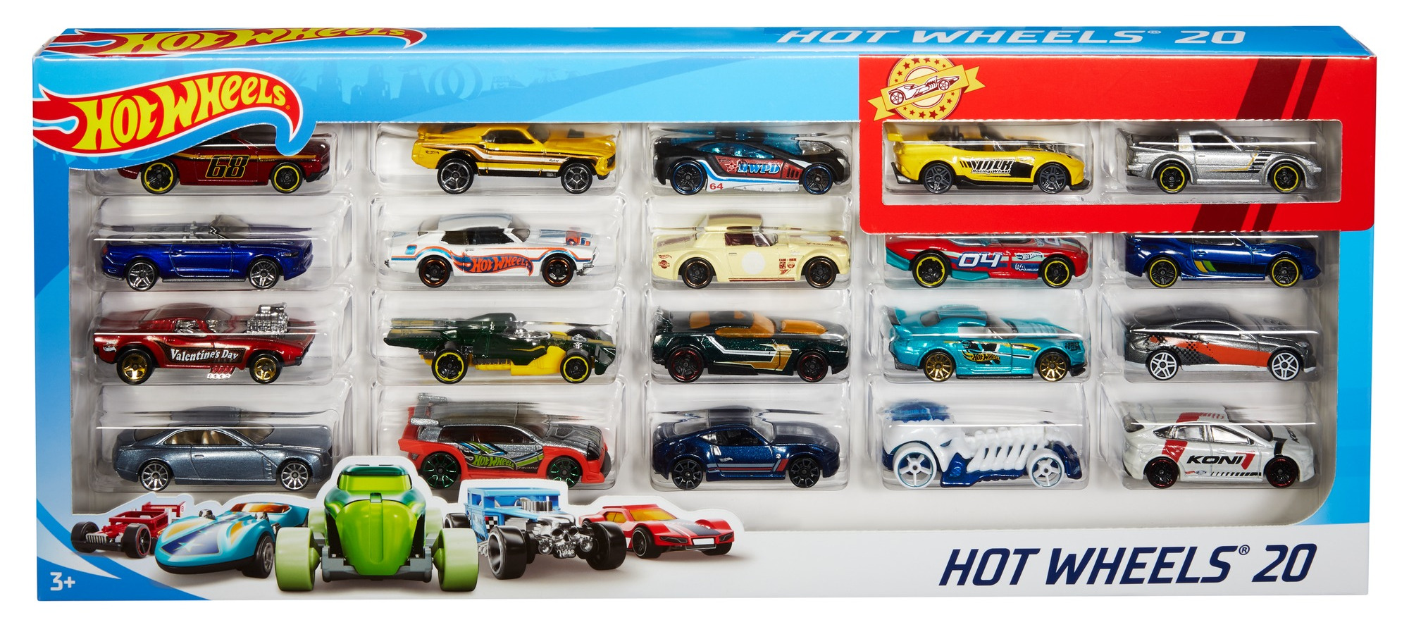 Набор из 20-ти базовых машинок Hot Wheels (в ас.)