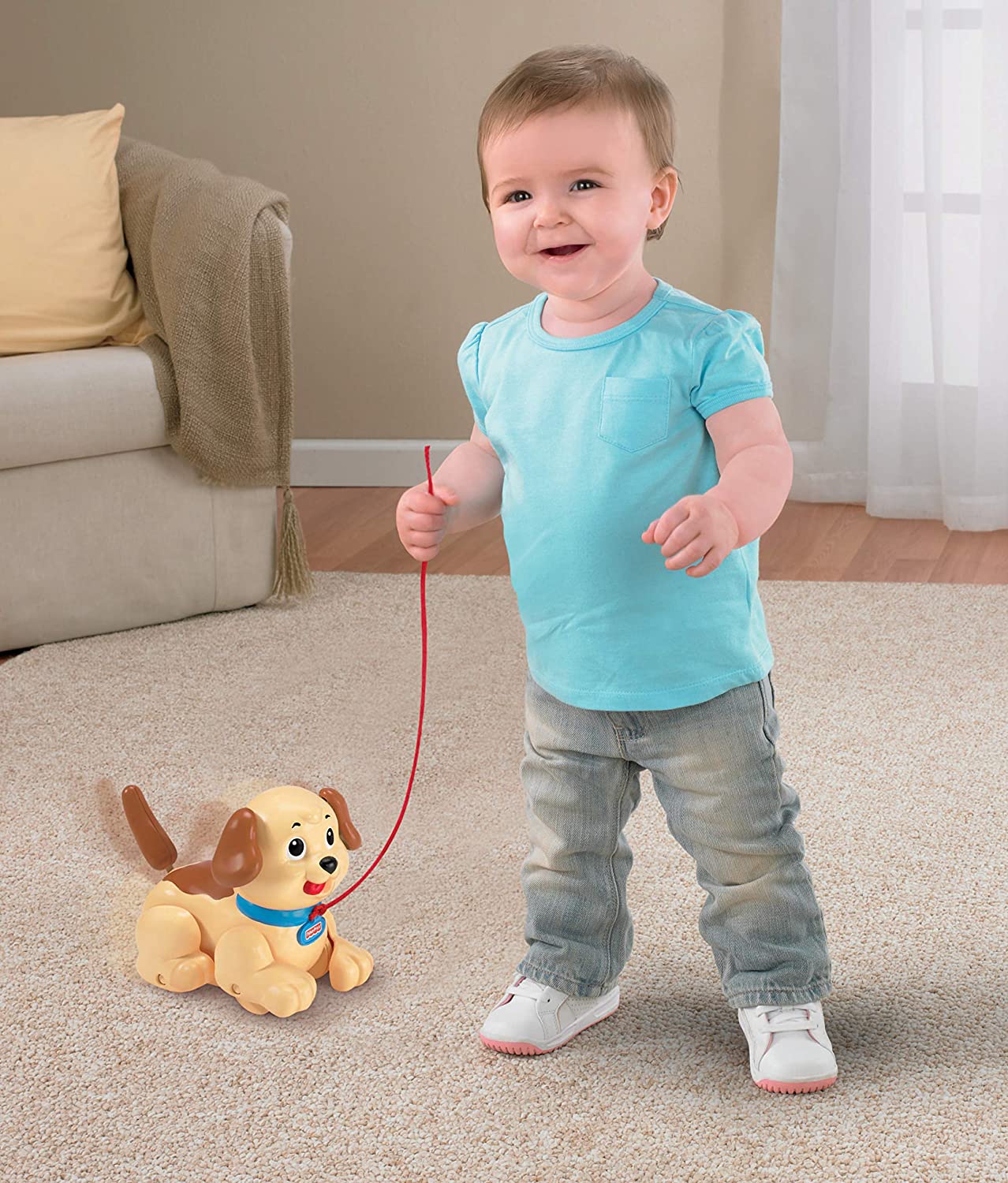 Игрушка - каталка Fisher-price собачка Маленький Снупи