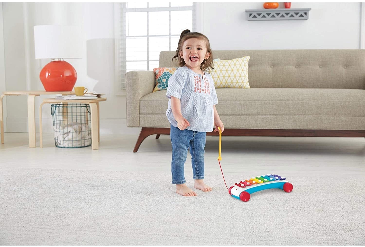 Игрушка - каталка Fisher-price Ксилофон классический