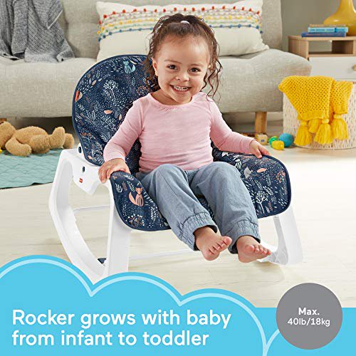 Массажное кресло-качалка Fisher-Price ЛУННЫЙ СВЕТ, детский шезлонг от 0 до 18 кг Оригинал(США)