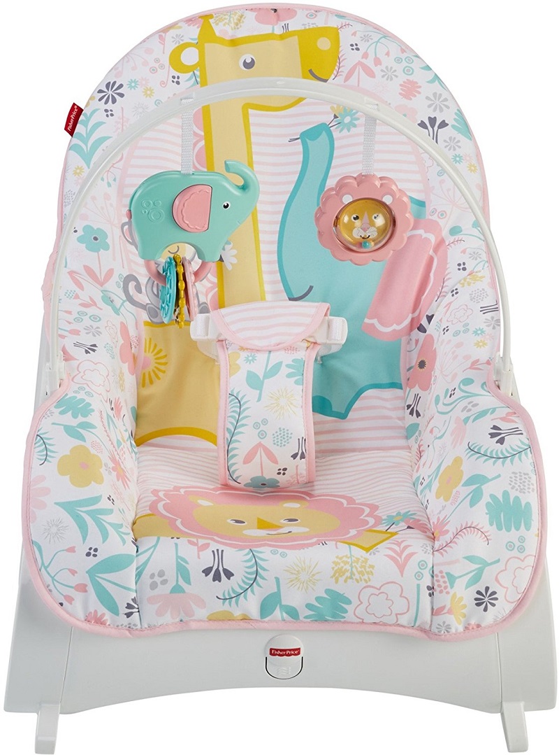 Детское кресло-качалка Fisher Price РОЗОВЫЙ САД, от рождения и до 3-х лет. Оригинал США