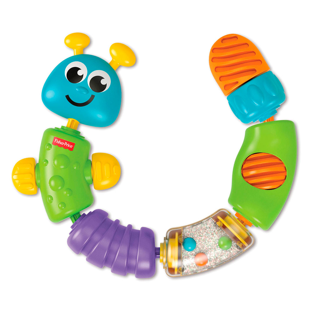 Развивающая игрушка бусы Fisher-Price Гусеница-конструктор