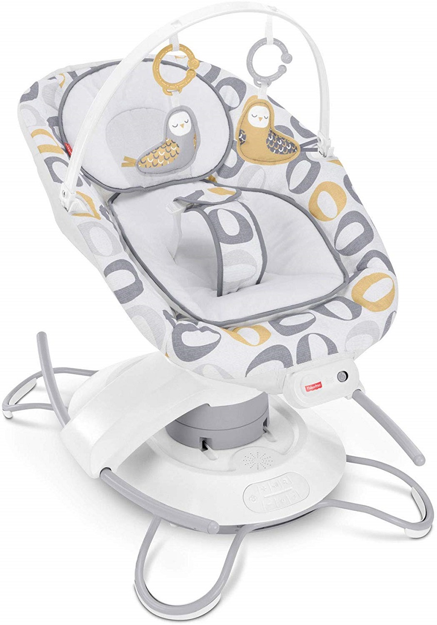 Укачивающий центр Fisher-Price 2 в 1 детские качели Deluxe Soothe 'n Play «ВОЛШЕБНЫЙ СОН»
