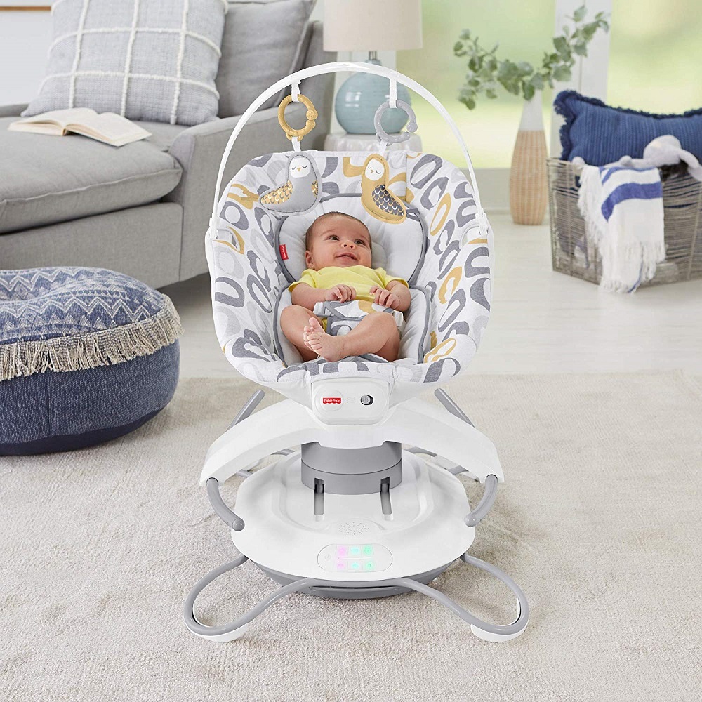 Укачивающий центр Fisher-Price 2 в 1 детские качели Deluxe Soothe 'n Play «ВОЛШЕБНЫЙ СОН»