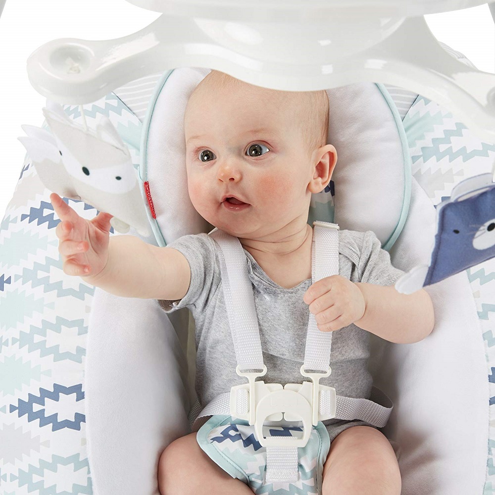 Укачивающий центр Fisher-Price 2-in-1 Deluxe Swing, колыбель-качели «ЛЕСНЫЕ ЧУДЕСА»