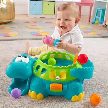 Музыкальная игрушка Fisher-Price Динозавр с веселыми шариками – подарок на 1 годик