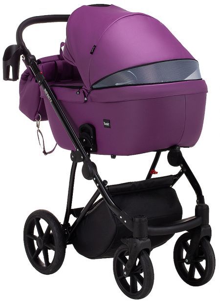 Коляска 2 в 1 Bair Infinity кожа 100% BI-07 purple (фиолетовый)