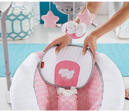 Колыбель – качели Fisher-price Розочка с музыкой и световым проектором Starlight Cradle 'n Swing