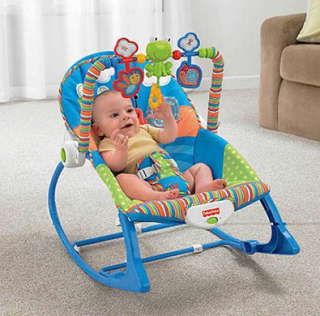 Детское массажное кресло-качели Fisher-Price Улитка