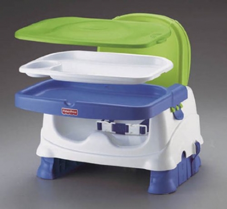 Детский стульчик-бустер Люкс, стульчик для кормления Fisher-Price Deluxe Booster Seat Blue/green/gray