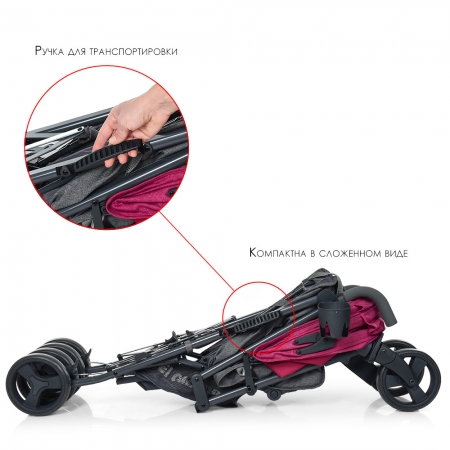 Прогулочная коляска-трость El Camino Breez ME 1029 Pink