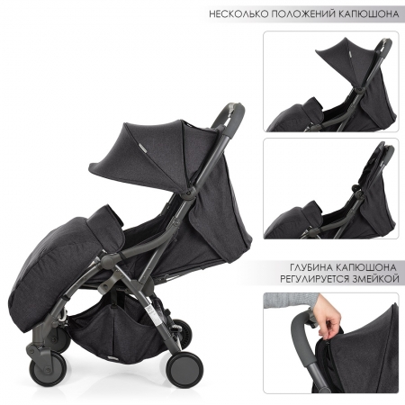 Прогулочная коляска Handy с автоматическим механизмом складывания, ME 1034L Graphite