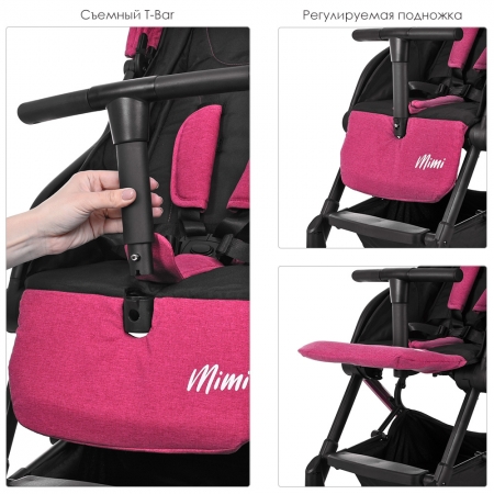 Детская прогулочная коляска El Camino Mimi ME 1036L Candy Pink
