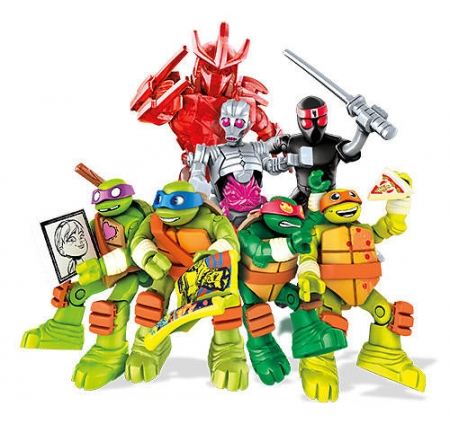 Коллекционная фигурка "Черепашки-ниндзя" в асс. Mega Bloks