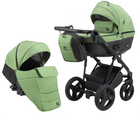 Коляска 2 в 1 Bair Play Plus Soft BPS-946 оливка - хаки (кожа)
