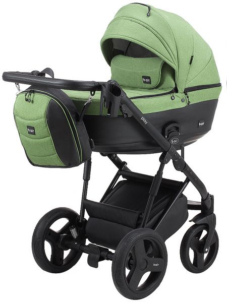 Коляска 2 в 1 Bair Play Plus Soft BPS-946 оливка - хаки (кожа)