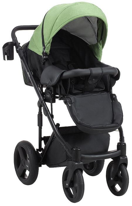 Коляска 2 в 1 Bair Play Plus Soft BPS-946 оливка - хаки (кожа)