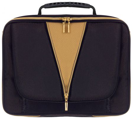 Коляска 2 в 1 Adamex Sierra Polar (Gold) SR436 черный (люрикс) - золотой кожа (перфорация)