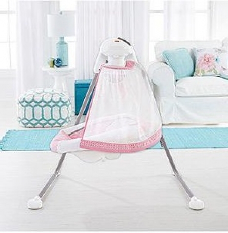 Колыбель – качели Fisher-price Розочка с музыкой и световым проектором Starlight Cradle 'n Swing
