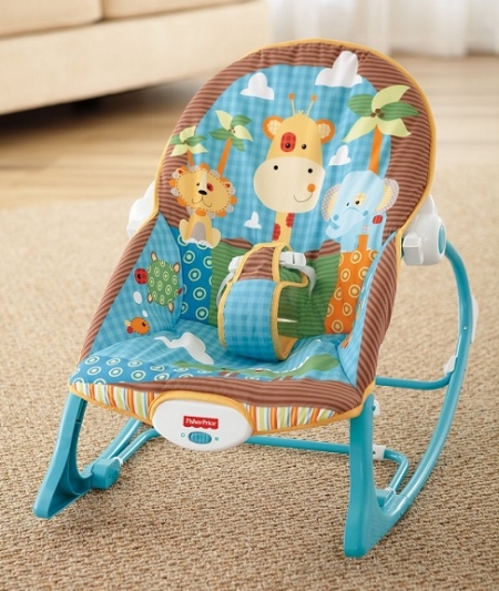 Кресло-качалка Fisher-Price ЗАБАВНЫЕ ДЖУНГЛИ с вибрацией