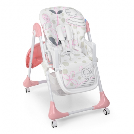 Стульчик для кормления с регулируемой спинкой Bambi M 3233 Lamb Light Pink