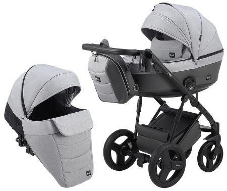 Коляска 2 в 1 Bair Play Plus Soft BPS-218 серый - графит (кожа)