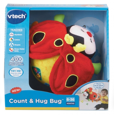 Развивающая мягкая игрушка мяч «Божья коровка» VTech Count & Hug Bug