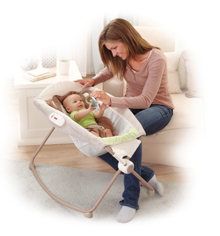 Кроватка, люлька для новорожденного Fisher-Price Deluxe Rock 'n Play Sleeper, Snugamonkey