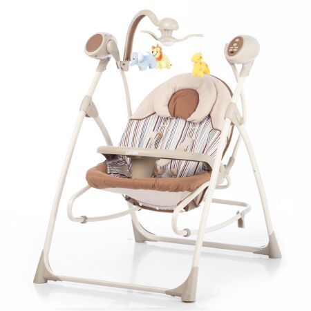 Колыбель-качели CARRELLO Nanny 3в1 CRL-0005 Beige Stripe / 1 / MOQ