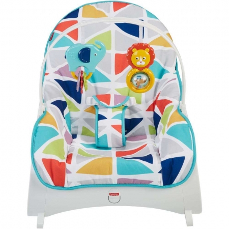 Детское кресло-качели Fisher-Price ЯРКАЯ ВЕРШИНА, от рождения до 3-х лет с массажной вибрацией