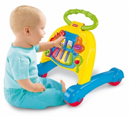 Музыкальные ходунки толкатель с музыкой «Оркестр» Fisher Price Brilliant Basics Musical Activity Walker