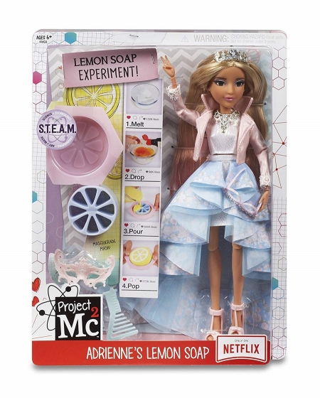 Кукла Адриенна серия Научный эксперимент мыло-лимон Project Mc2