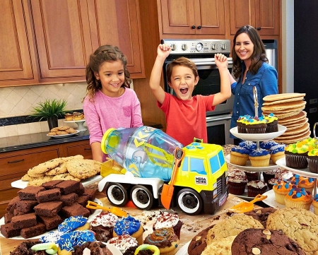 Машина бетономешалка настоящий миксер Matchbox Cookstruction Mega Mixe