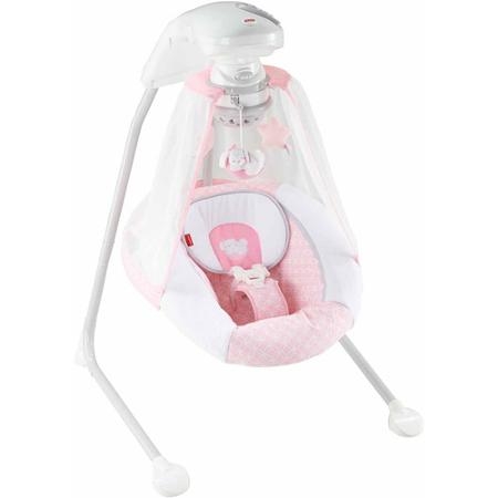 Колыбель – качели Fisher-price Розочка с музыкой и световым проектором Starlight Cradle 'n Swing