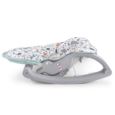 Детский шезлонг - кресло-качалка Fisher- Price люкс-класса МОРСКИЕ КАМУШКИ от 0 до 18 кг