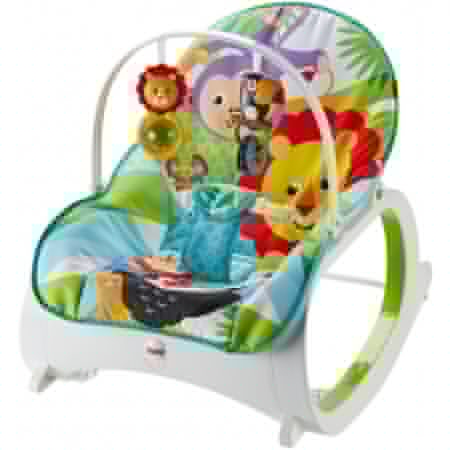 Детский шезлонг-качалка Fisher Price ТРОПИЧЕСКИЙ ЛЕС, от рождения и до 3-х лет