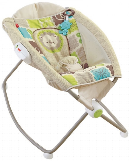 Колыбель-шезлонг с вибрацией Fisher-Price «Друзья из тропического леса» (Rainforest Friends Newborn Rock 'n Play Sleeper)