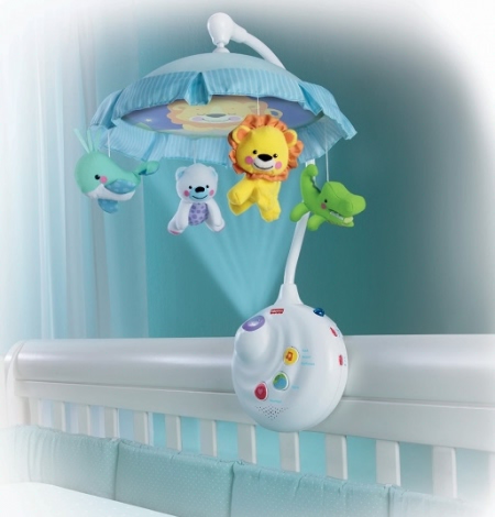 Мобиль музыкальный Fisher Price "Чудесная планета" 2 в 1 ( с проектором)