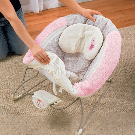 Детский шезлонг Fisher price МОЕ СЕРДЕЧКО для новорожденных. Люкс класс