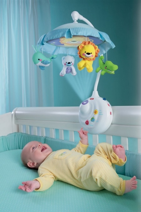 Мобиль музыкальный Fisher Price "Чудесная планета" 2 в 1 ( с проектором)