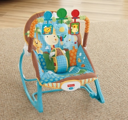 Кресло-качалка Fisher-Price ЗАБАВНЫЕ ДЖУНГЛИ с вибрацией