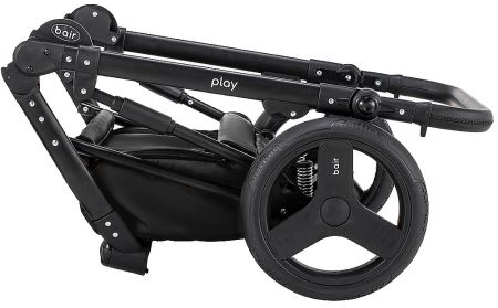 Коляска 2 в 1 Bair Play Plus Soft BPS-948 сиреневый - черный (кожа)