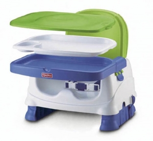 Детский стульчик-бустер Люкс, стульчик для кормления Fisher-Price Deluxe Booster Seat Blue/green/gray