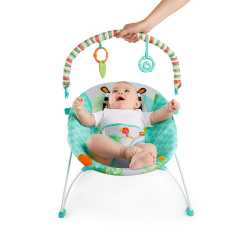 Детский шезлонг -качалка ЗЕБРА Bright Starts zig zag zebra vibrating bouncer